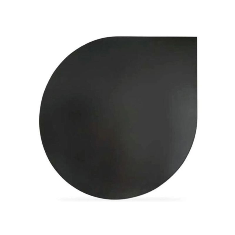 Valo Stahlbodenplatte Tropfenform 2mm110x110cm, schwarz