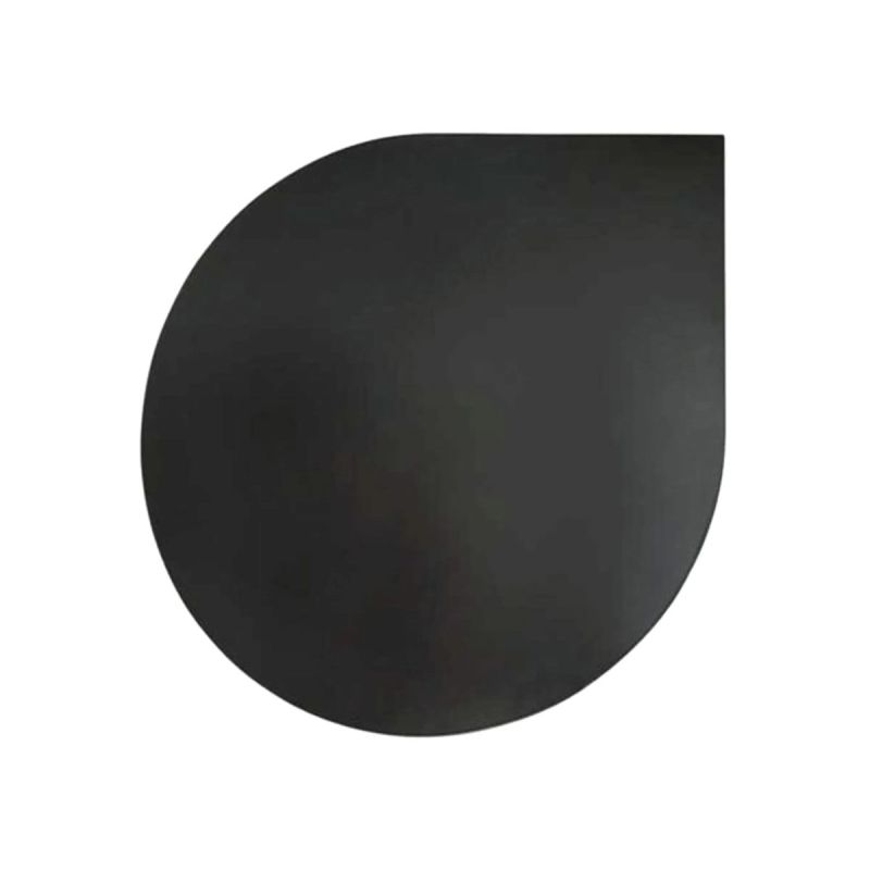 Valo Stahlbodenplatte Tropfenform 2mm125x125cm, schwarz