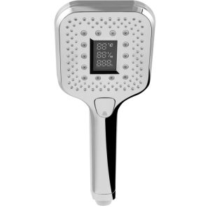 Cornat SMARTLY Handbrause chrom mit Echtzeit-Digitalanzeige