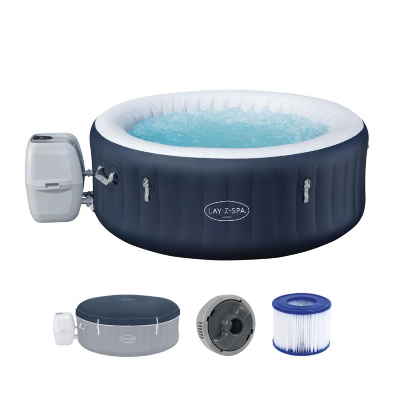 Bestway Lay-Z-Spa Whirlpool Miami Air Jet für 4 Personen 180 x 66 cm dunkelblau