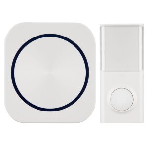 REV Ritter Funk-Gong mit Taster kompakte Bauform mit Licht 58 Melodien 50m weiß REV Ritter Funk-Gong mit Taster kompakte Bauform mit Licht 58 Melodien 50m weiß