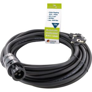 Schwaiger Anschlusskabel Batterie auf Schuko für Wechselrichter 10 m Schwaiger Anschlusskabel Batterie auf Schuko für Wechselrichter 10 m