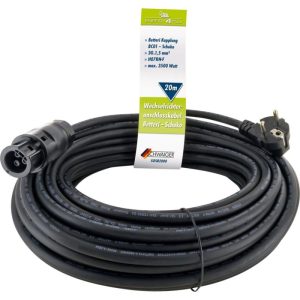 Schwaiger Anschlusskabel Batterie auf Schuko für Wechselrichter 20 m Schwaiger Anschlusskabel Batterie auf Schuko für Wechselrichter 20 m