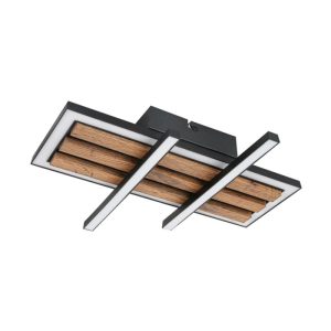 FLECTOR DL Talida 34x34x8cm 15W schwarzweiss u. Holz, 1700lm warmweiss FLECTOR DL Talida 34x34x8cm 15W schwarzweiss u. Holz, 1700lm warmweiss