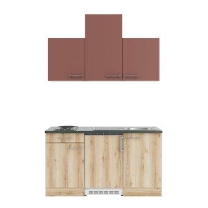Optikopa Bari 407/Livorno 290 Block150cm rot/braun mit E-Geraete Optikopa Bari 407/Livorno 290 Block150cm rot/braun mit E-Geraete