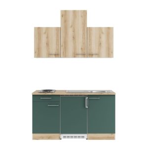 optifit Miniküche Livorno290 Savona405 150 x 226,8 x 60 cm Wildeiche Nachbildung Steingrün Wildeiche Nachbildung optifit Miniküche Livorno290 Savona405 150 x 226,8 x 60 cm Wildeiche Nachbildung Steingrün Wildeiche Nachbildung