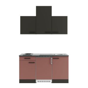 optifit Miniküche Madrid420 Nizza407 150 x 226,8 x 60 cm Anthrazit Matt Rostrot Anthrazit Matt optifit Miniküche Madrid420 Nizza407 150 x 226,8 x 60 cm Anthrazit Matt Rostrot Anthrazit Matt