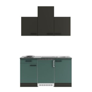 optifit Miniküche Madrid420 Verona405 150 x 226,8 x 60 cm Anthrazit Matt Steingrün Anthrazit Matt optifit Miniküche Madrid420 Verona405 150 x 226,8 x 60 cm Anthrazit Matt Steingrün Anthrazit Matt