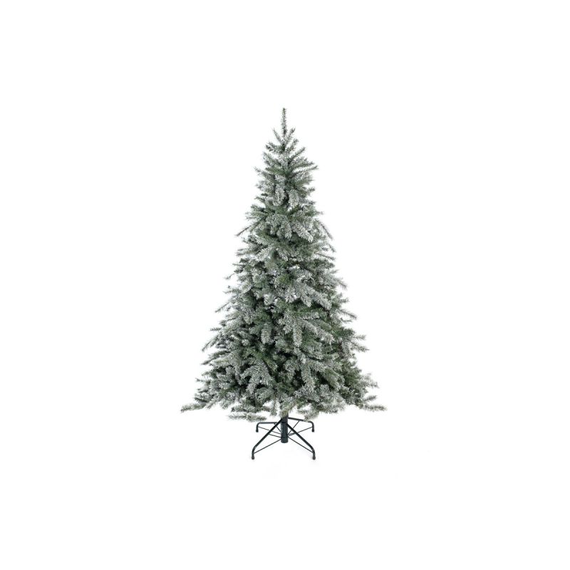 Evergreen Künstlicher Weihnachtsbaum Frost Fichte 116x180cm Grün Weiß
