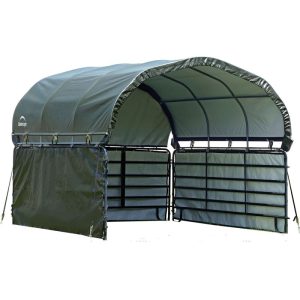 ShelterLogic Weidezelt Seitenverkleidung ohne Stahlgestell 370x150cm Grün