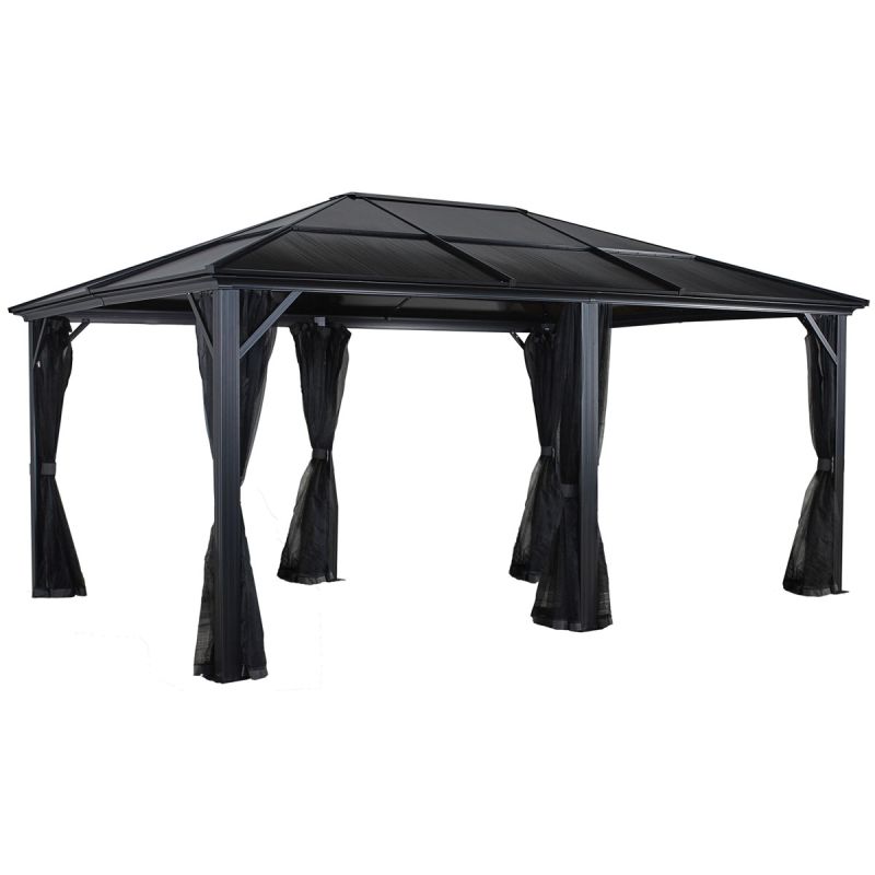 Sojag Pavillon Meridien 1216 inkl. Moskitonetz 365x485x270cm Anthrazit