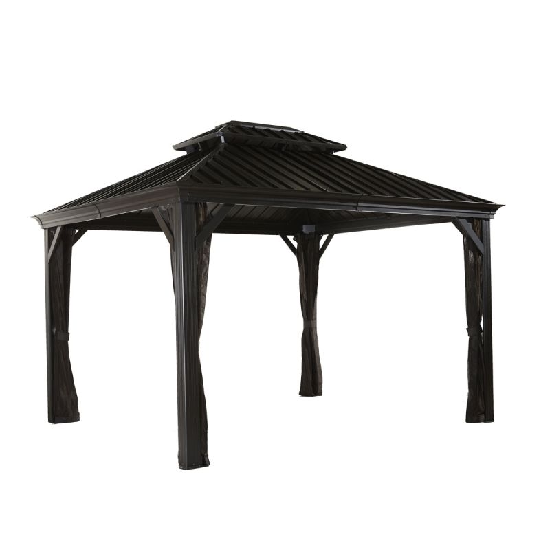 Sojag Pavillon Messina 1012 inkl. Moskitonetz 298x363x291,5cm Anthrazit