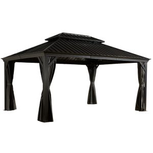 Sojag Pavillon Messina 1216 inkl. Moskitonetz 363x483x307,1cm Anthrazit Sojag Pavillon Messina 1216 inkl. Moskitonetz 363x483x307,1cm Anthrazit