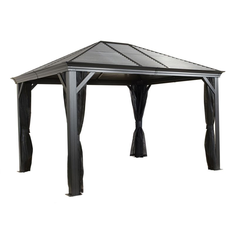 Sojag Pavillon Mykonos 1012 inkl. Moskitonetz 299x364x291cm Basaltgrau