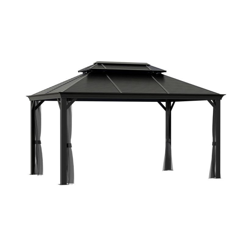 Sojag Pavillon Mykonos 1014 inkl. Moskitonetz 299x425x291,4cm Basaltgrau