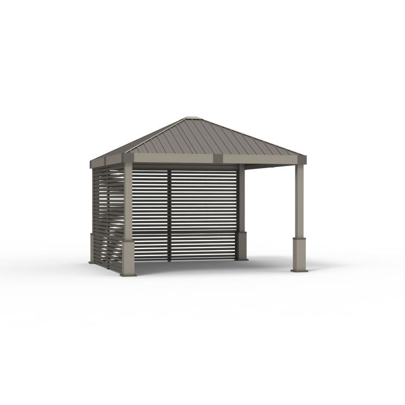 Sojag Pavillon Nanda 1212 inkl. Seitenwand 363x363x313,2cm Champagner