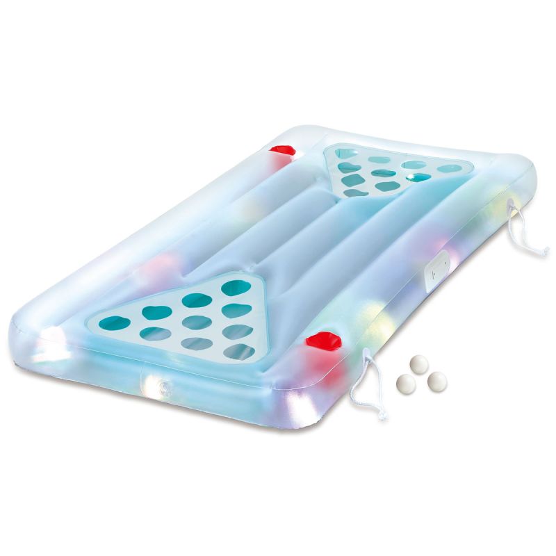 Summer Waves Wasserspielzeug Bierpong Luftmatratze Aqua Glow 160x84x19cm
