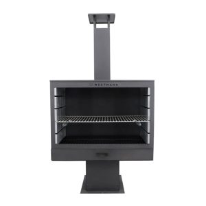 Westmann Terrassenofen Gartenkamin inkl. Grillrost 50x90x160cm Schwarz Westmann Terrassenofen Gartenkamin inkl. Grillrost 50x90x160cm Schwarz