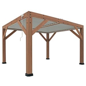 Westmann Pavillon Karl inkl. Lamellendach 396x335x251cm Natur Weiß Westmann Pavillon Karl inkl. Lamellendach 396x335x251cm Natur Weiß