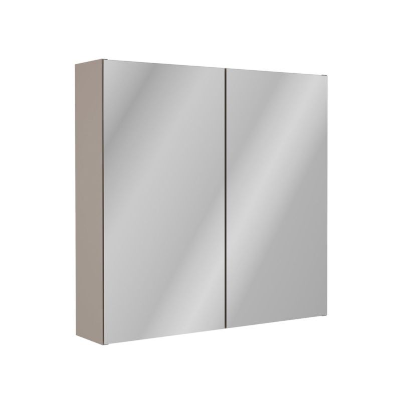 Fackelmann Compactline Spiegelschrank Kaschmir 2 Türen 700x680x156mm Innenspiegel 2 Glasböden