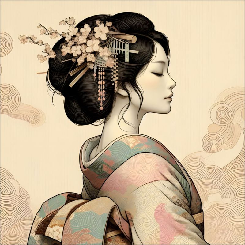 Pro-Art Leinwand Canvas Geisha VI 40x40 cm