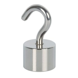 Suki Topfmagnet Neodym mit Schraubhaken M5 Ø 20 x 41 mm, silber Suki Topfmagnet Neodym mit Schraubhaken M5 Ø 20 x 41 mm, silber