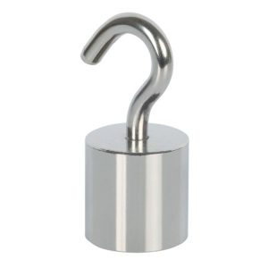 Suki Topfmagnet Neodym mit Schraubhaken M6 Ø 24,5 x 52 mm, silber Suki Topfmagnet Neodym mit Schraubhaken M6 Ø 24,5 x 52 mm, silber