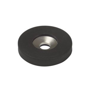 Suki Magnet Neodym mit Senkbohrung Ø 22 x 4 mm, gummiert, schwarz Suki Magnet Neodym mit Senkbohrung Ø 22 x 4 mm, gummiert, schwarz