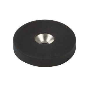 Suki Magnet Neodym mit Senkbohrung Ø 32 x 6 mm, gummiert, schwarz Suki Magnet Neodym mit Senkbohrung Ø 32 x 6 mm, gummiert, schwarz
