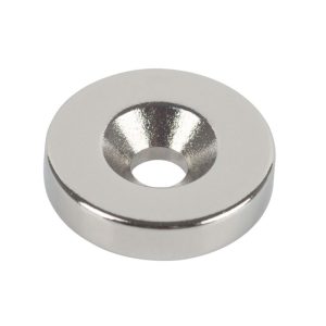 Magnet Neodym Ø 18 x 4mm, mit Senkbohrung Ø 4,5 mm, silber Magnet Neodym Ø 18 x 4mm, mit Senkbohrung Ø 4,5 mm, silber