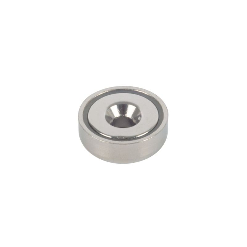 Suki Topfmagnet Neodym Ø 20 x 7 mm, mit Senkbohrung Ø 4,5 mm