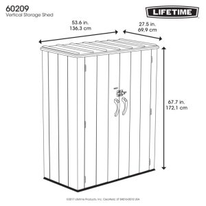 Lifetime Geräteschrank XL 69,9×136,3×172,1 cm Lifetime Geräteschrank XL 69,9×136,3×172,1 cm