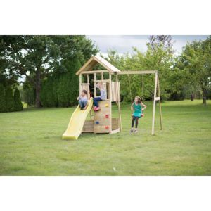 Wendi Toys Spielhaus Biene inkl. Rutsche, Kletterwand, Schaukel und Sandkasten 280x270x270 cm Wendi Toys Spielhaus Biene inkl. Rutsche, Kletterwand, Schaukel und Sandkasten 280x270x270 cm