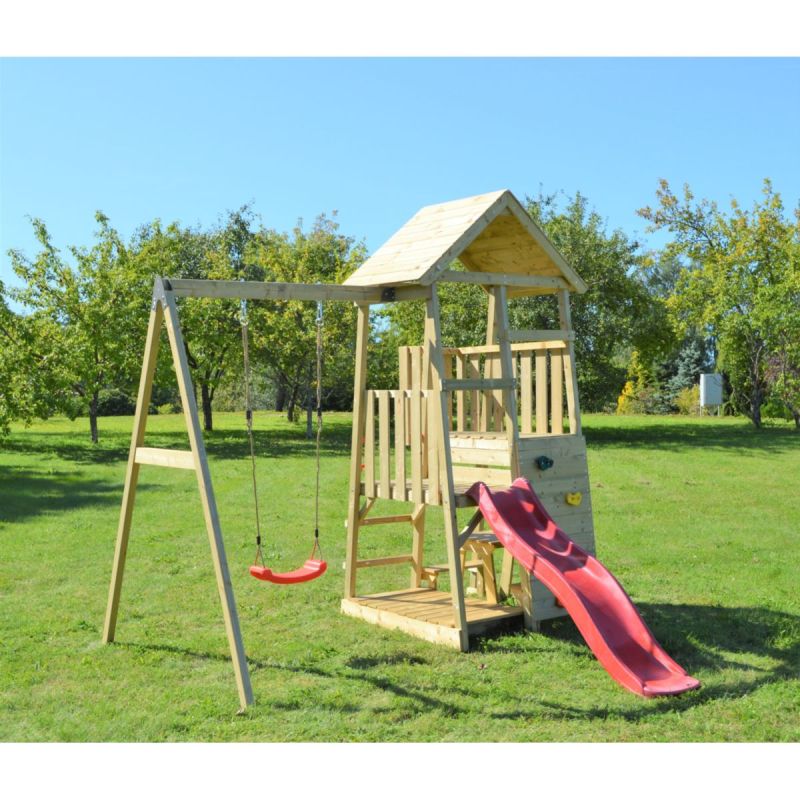 Wendi Toys Spielhaus Gorilla inkl. Rutsche, Kletterwand und Schaukel 290x270x270 cm