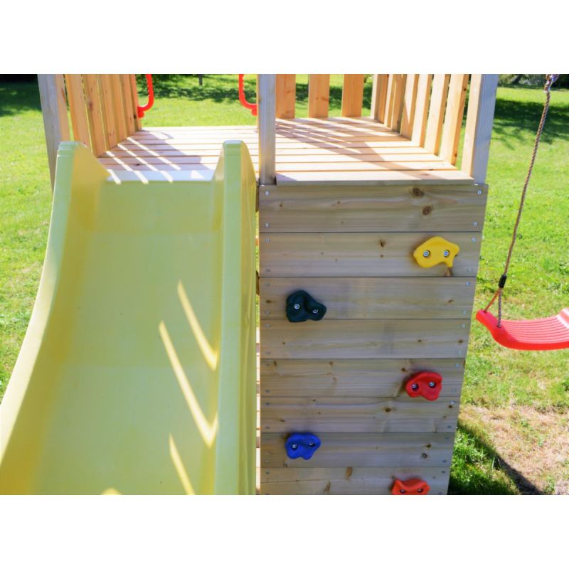 Wendi Toys Spielhaus Pelikan inkl. Rutsche, Kletterwand und Sitzgarnitur 280x270x270 cm