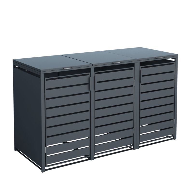 Westmann Mülltonnenbox Kubus 3x 240 L 80x200x116 cm