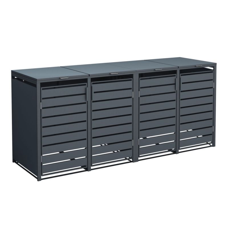 Westmann Mülltonnenbox Kubus 4x 240 L 80x264x116 cm