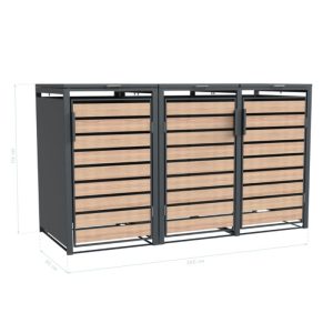 Westmann Mülltonnenbox Lacina 3x 240 L 80x200x116 cm Westmann Mülltonnenbox Lacina 3x 240 L 80x200x116 cm