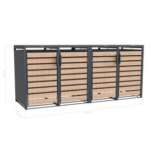 Westmann Mülltonnenbox Lacina 4x 240 L 80x264x116 cm Westmann Mülltonnenbox Lacina 4x 240 L 80x264x116 cm