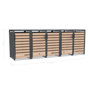 Westmann Mülltonnenbox Lacina 5x 240 L 80x332x116 cm Westmann Mülltonnenbox Lacina 5x 240 L 80x332x116 cm