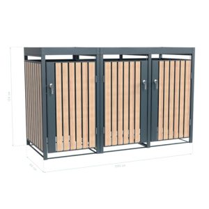 Westmann Mülltonnenbox Planta 3x 240 L 84x200x124,5 cm Westmann Mülltonnenbox Planta 3x 240 L 84x200x124,5 cm