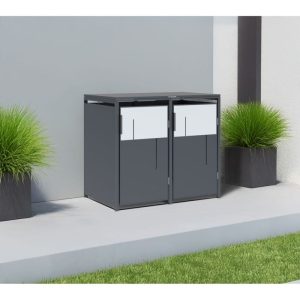 Westmann Mülltonnenbox Tonus 2 2 x 240L Anthrazit|80x132x116 cm Westmann Mülltonnenbox Tonus 2 2 x 240L Anthrazit|80x132x116 cm