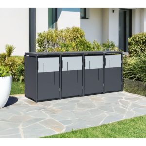 Westmann Mülltonnenbox Tonus 4 4 x 240L Anthrazit|80x265x116 cm Westmann Mülltonnenbox Tonus 4 4 x 240L Anthrazit|80x265x116 cm
