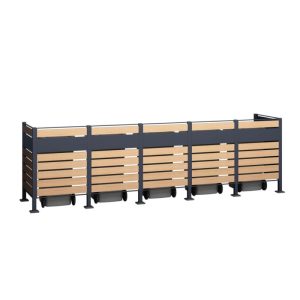 Westmann Mülltonnenverkleidung Planum 5x 240 L 1er Box 90x410x120 cm Westmann Mülltonnenverkleidung Planum 5x 240 L 1er Box 90x410x120 cm