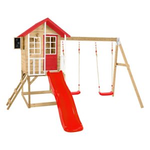 Zwerkules Spielhaus Lolla 3 inkl. Rutsche & Doppelschaukel 352x370x224 cm Zwerkules Spielhaus Lolla 3 inkl. Rutsche & Doppelschaukel 352x370x224 cm