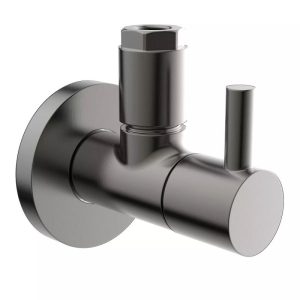 Schütte MS Eckventil Graphit matt, 1/2"AG x 10 mmQ mit Rosette