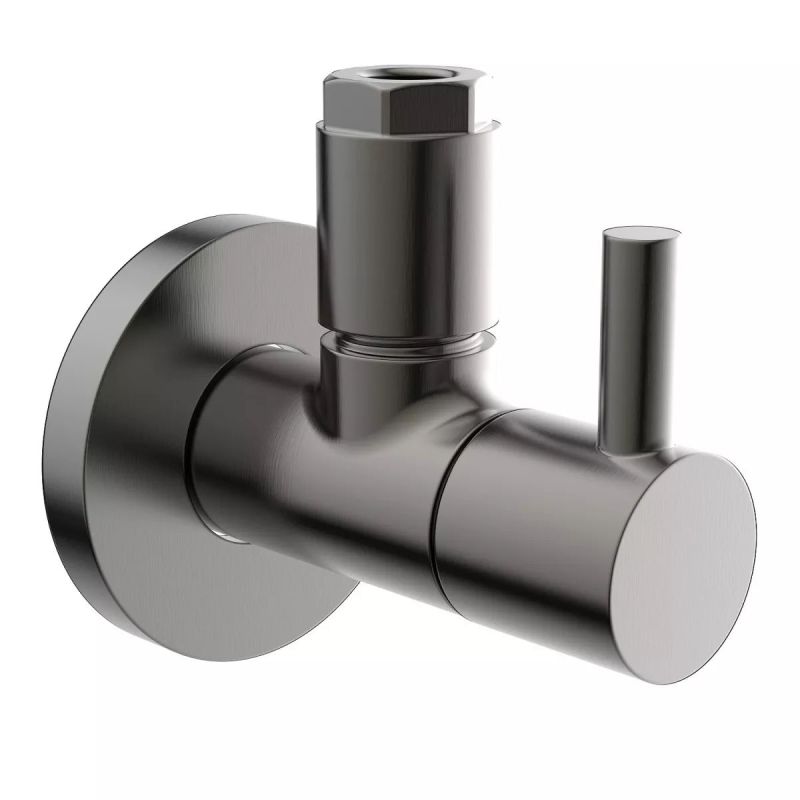 Schütte MS Eckventil Graphit matt, 1/2"AG x 10 mmQ mit Rosette