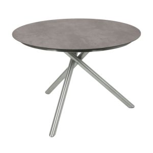 Garden Pleasure Tisch SIENNA rund Edelstahl / Kunststoff HPL, grau