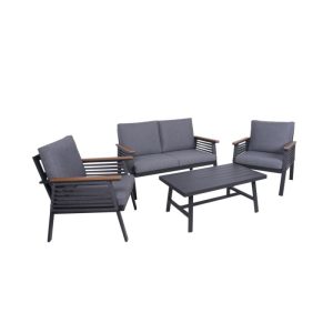 Garden Pleasure Lounge-Gruppe DENIA Aluminium, Non-Wood, Seilbespannung Garden Pleasure Lounge-Gruppe DENIA Aluminium, Non-Wood, Seilbespannung