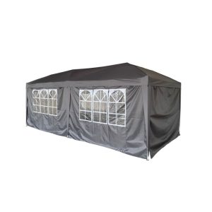 Garden Pleasure Pavillon SAMBESI, anthrazit, 6x3m Stahl, Polyester 160g/m² Garden Pleasure Pavillon SAMBESI, anthrazit, 6x3m Stahl, Polyester 160g/m²